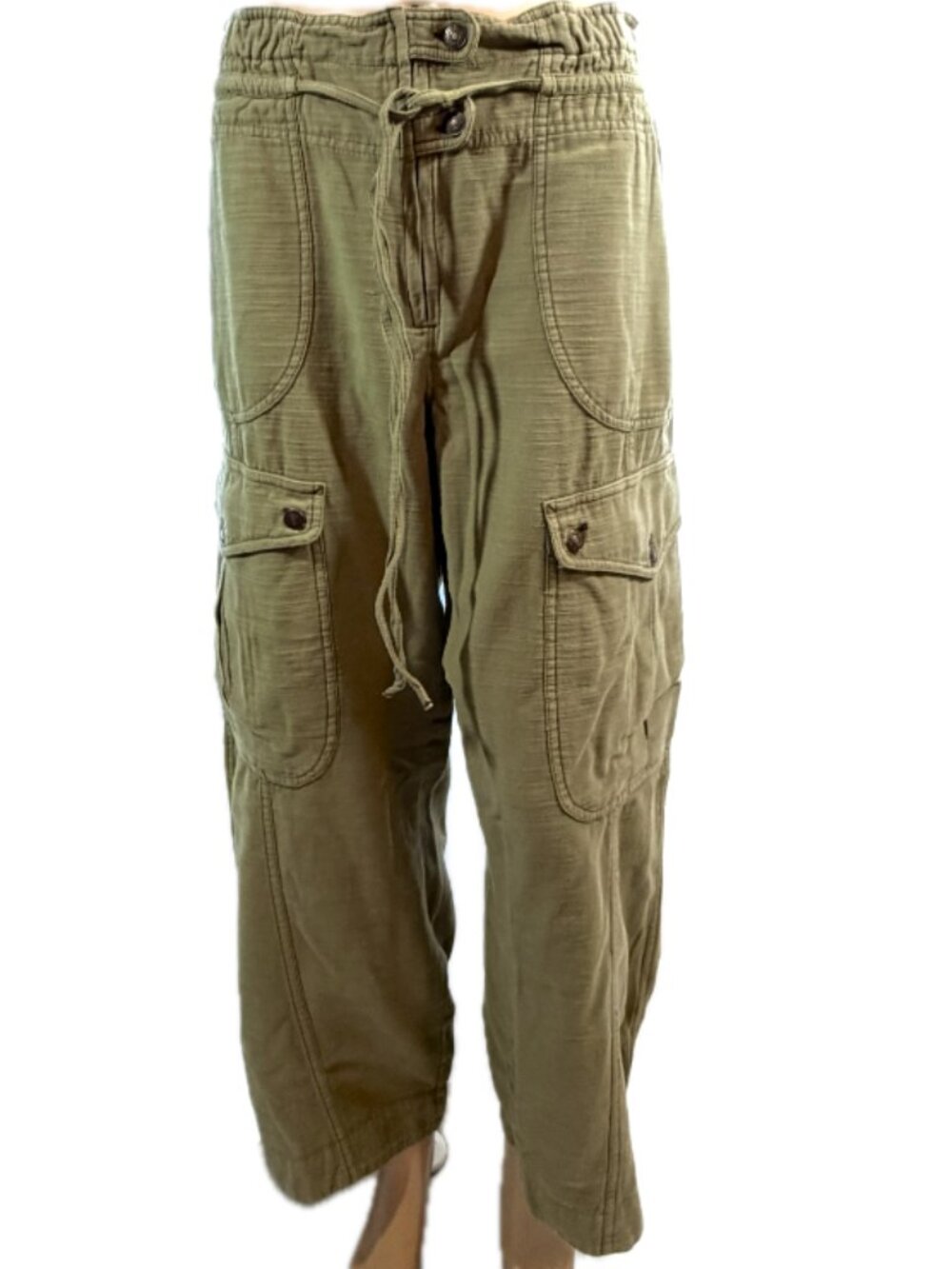 We The Free (Free People) Women's Park Ave Pull-On Cargo Pants - Large - NWOT - Picture 3 of 15